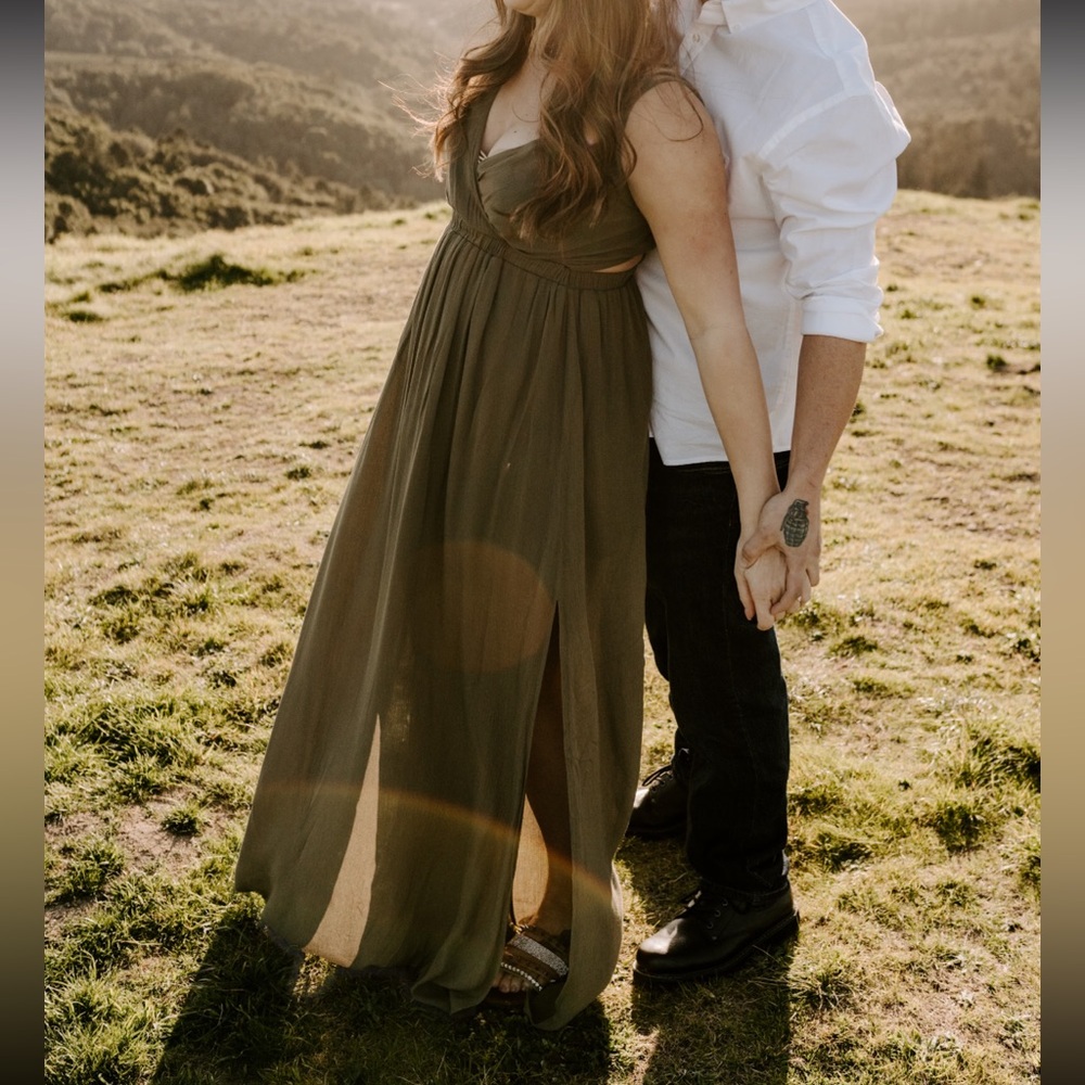 Lulu's Olive Green Maxi Dress